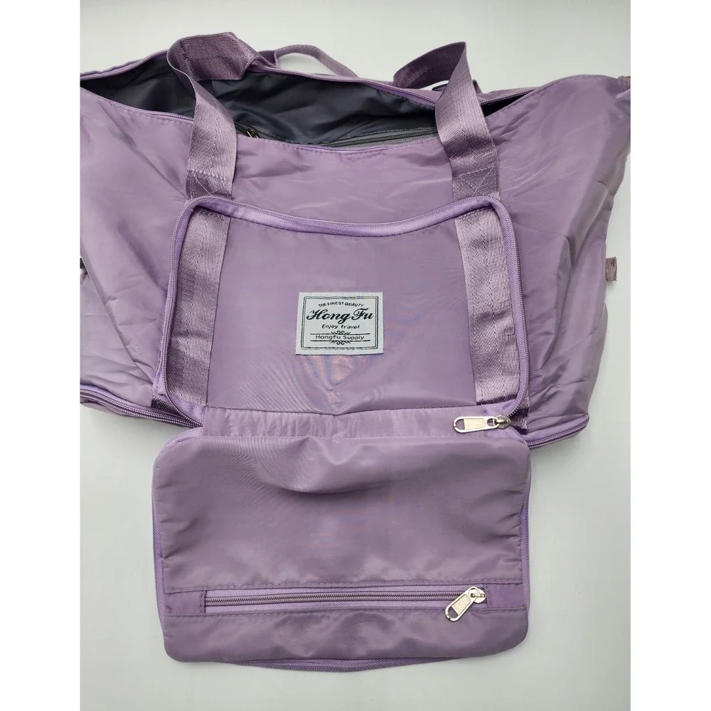 Hong Fu Expandable Gym/Duffle Bag | Large Capacity Purple Overnight Bag 2 bags‎